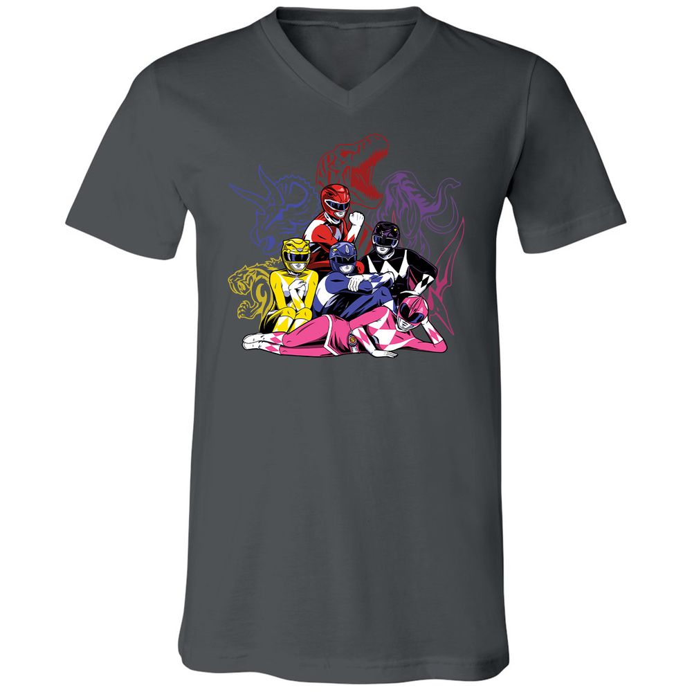 Unisex V-Neck T-Shirt - QYUWJPCK - Asphalt - 12