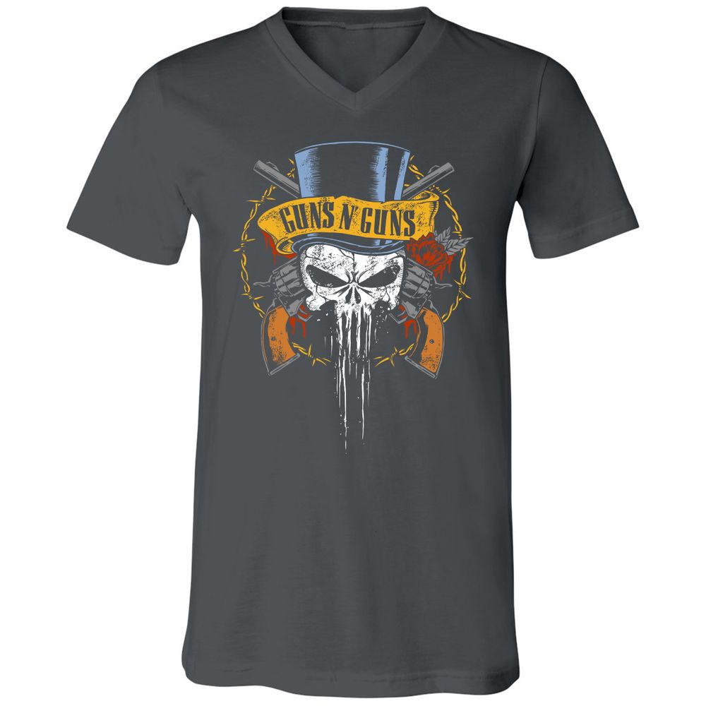 Unisex V-Neck T-Shirt - 9TADPYEW - Asphalt - 12