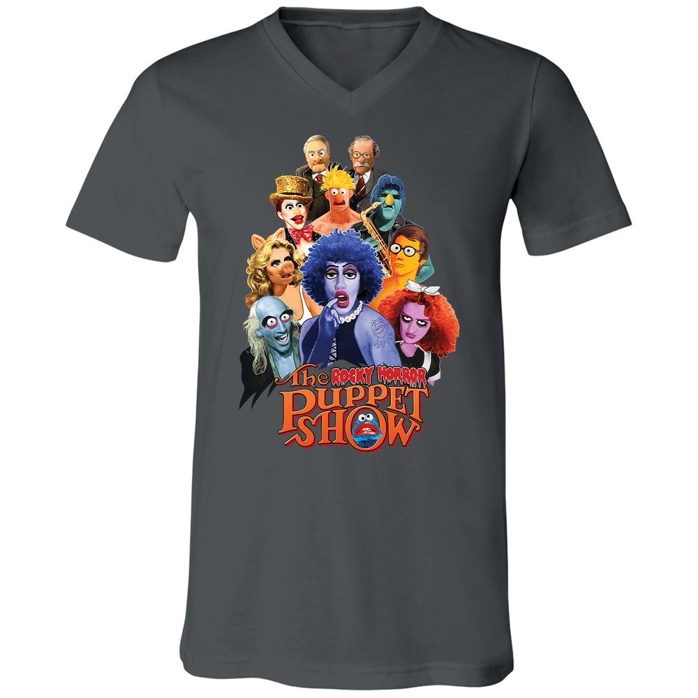 Unisex V-Neck T-Shirt - EKWYRL51 - Asphalt - 12