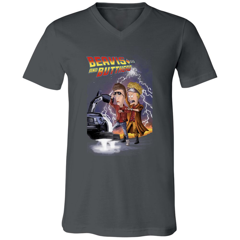 Unisex V-Neck T-Shirt - 7FZCWPUA - Asphalt - 12