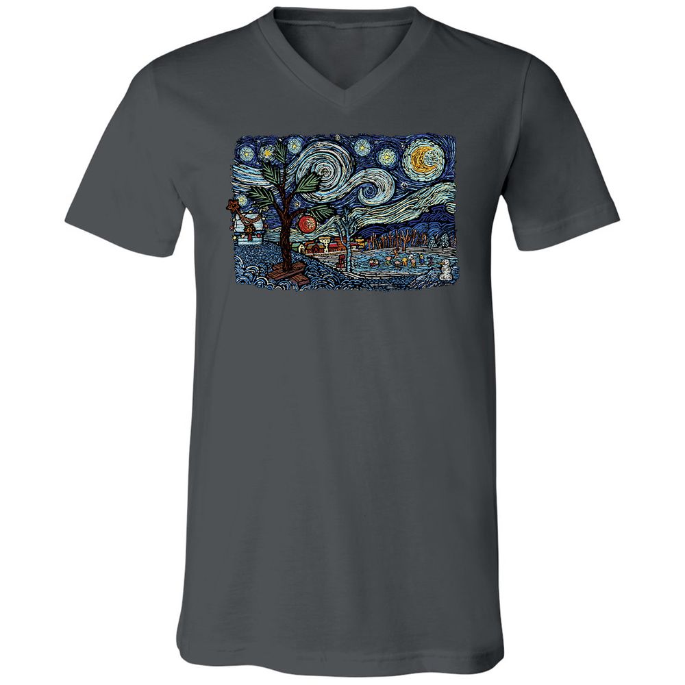 Unisex V-Neck T-Shirt - 9PCYSMEE - Asphalt - 12