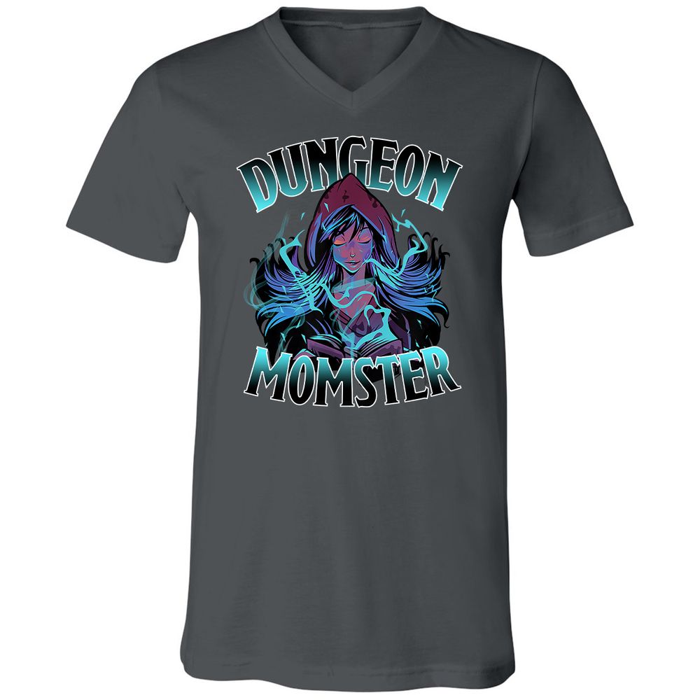 Unisex V-Neck T-Shirt - U9Q5MYSR - Asphalt - 12