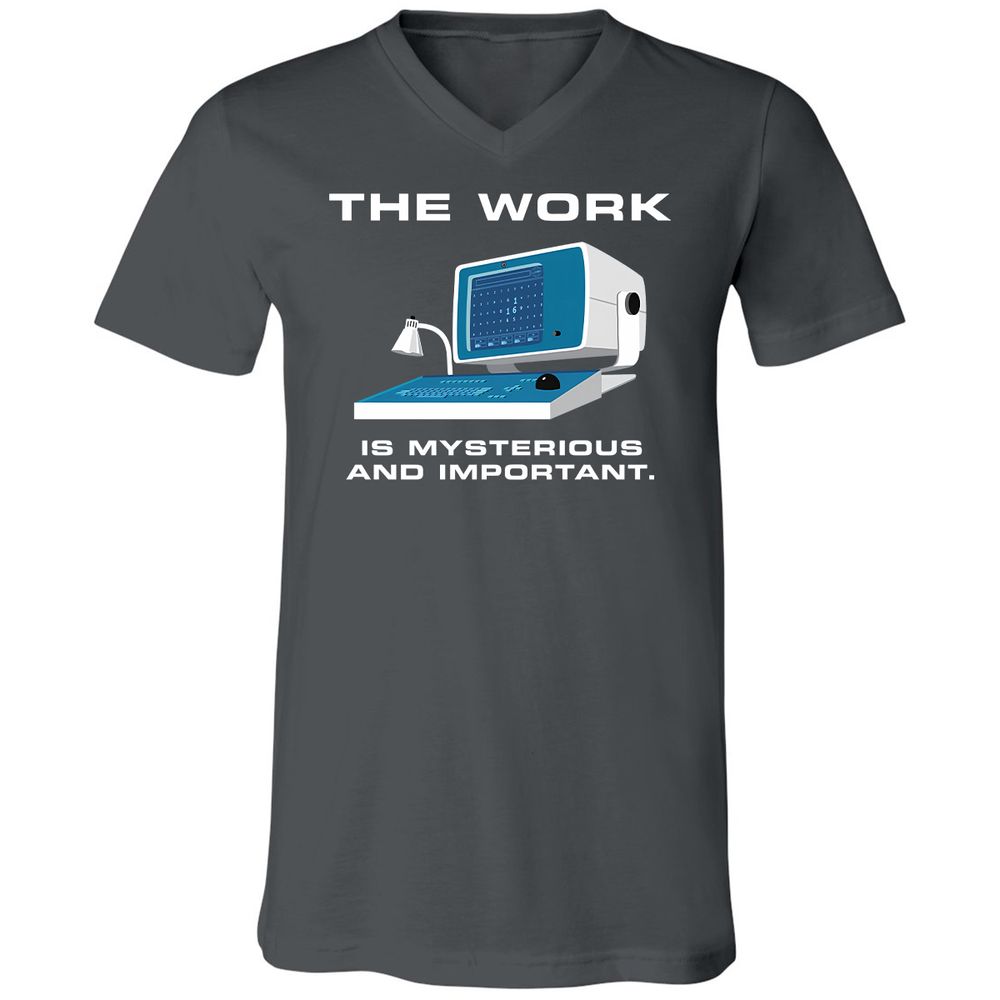 Unisex V-Neck T-Shirt - L5GJ1MAC - Asphalt - 12