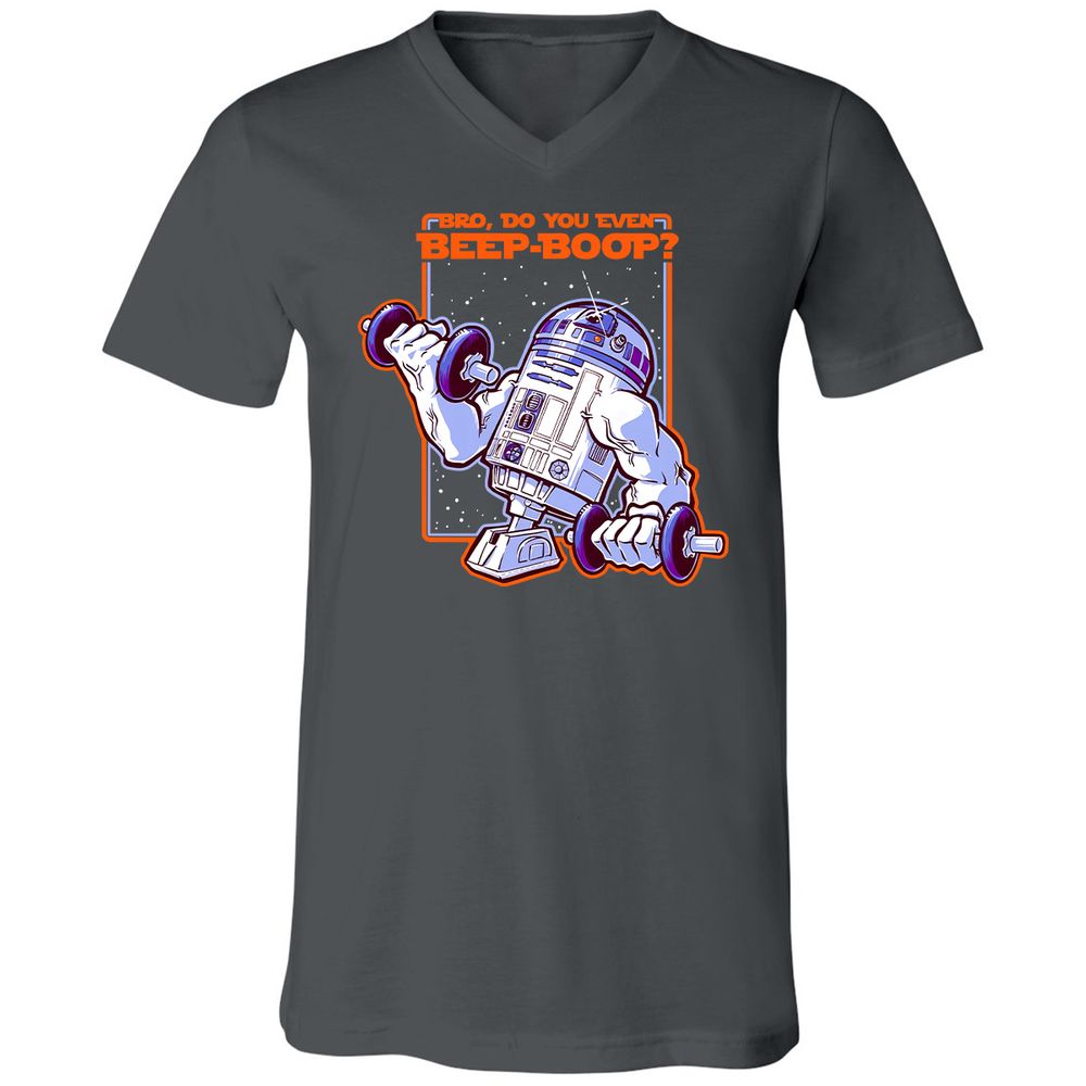 Unisex V-Neck T-Shirt - S72EU9YA - Asphalt - 12