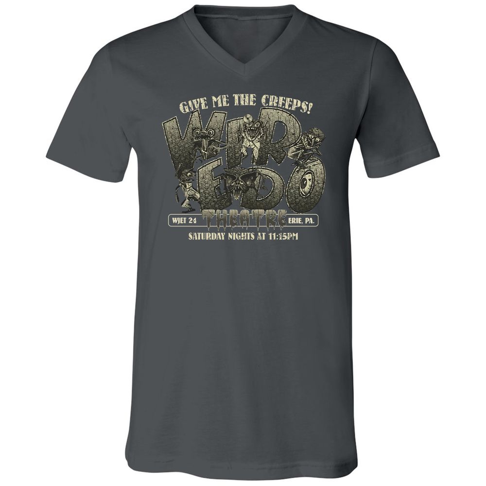 Unisex V-Neck T-Shirt - A5TCCGZD - Asphalt - 12