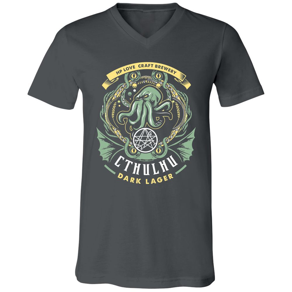 Unisex V-Neck T-Shirt - WTNN8CLH - Asphalt - 12