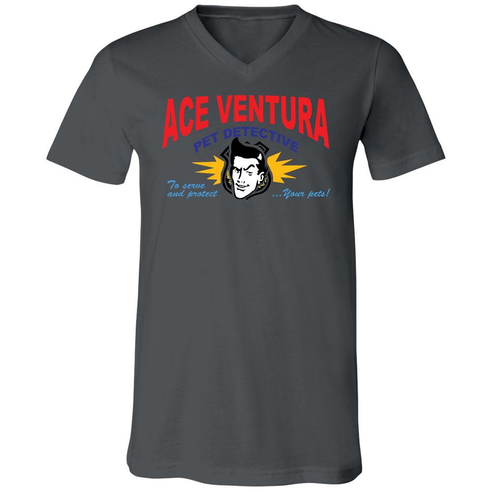 Unisex V-Neck T-Shirt - SJ34DX1Z - Asphalt - 12