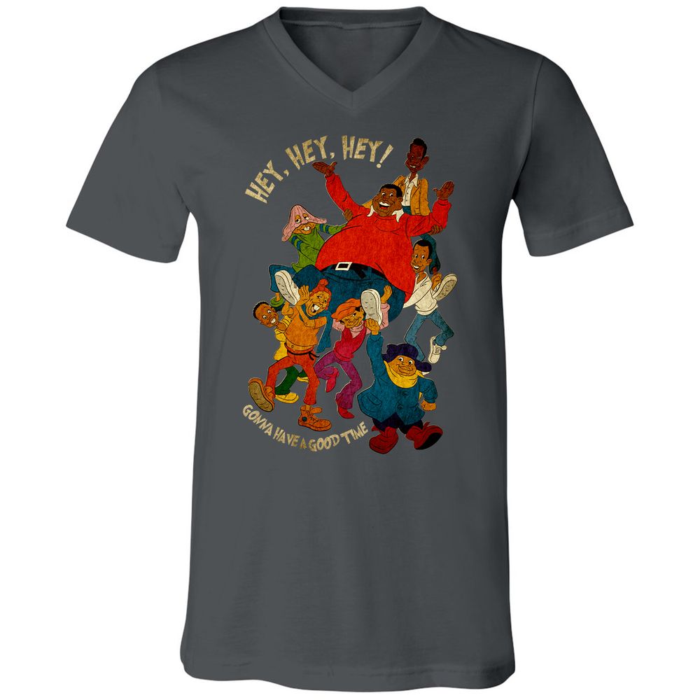Unisex V-Neck T-Shirt - VMLU28QW - Asphalt - 12