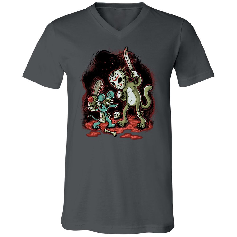 Unisex V-Neck T-Shirt - Y1M316Y4 - Asphalt - 12