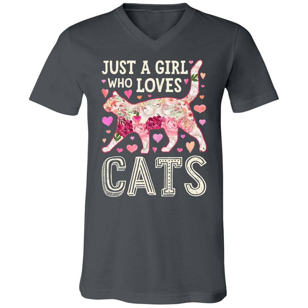 Unisex V-Neck T-Shirt - 7789KAG9 - Asphalt - 12