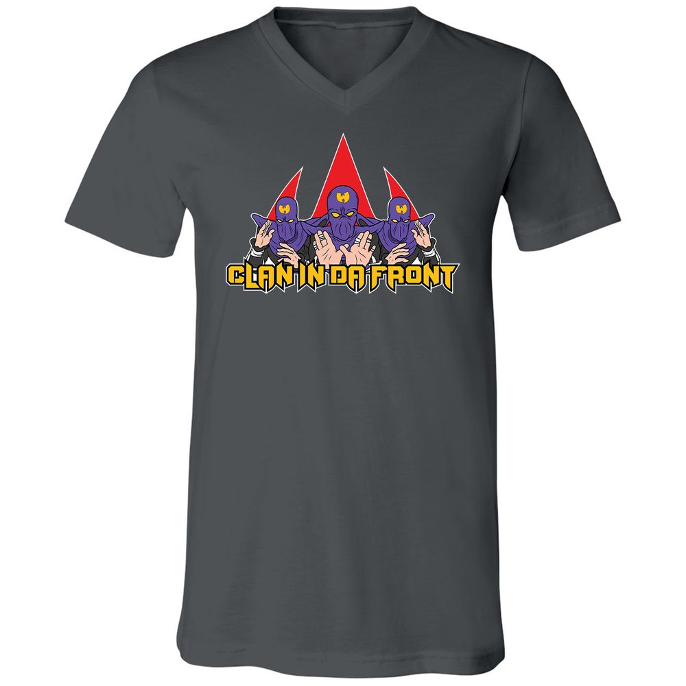 Unisex V-Neck T-Shirt - CRAVB8AX - Asphalt - 12