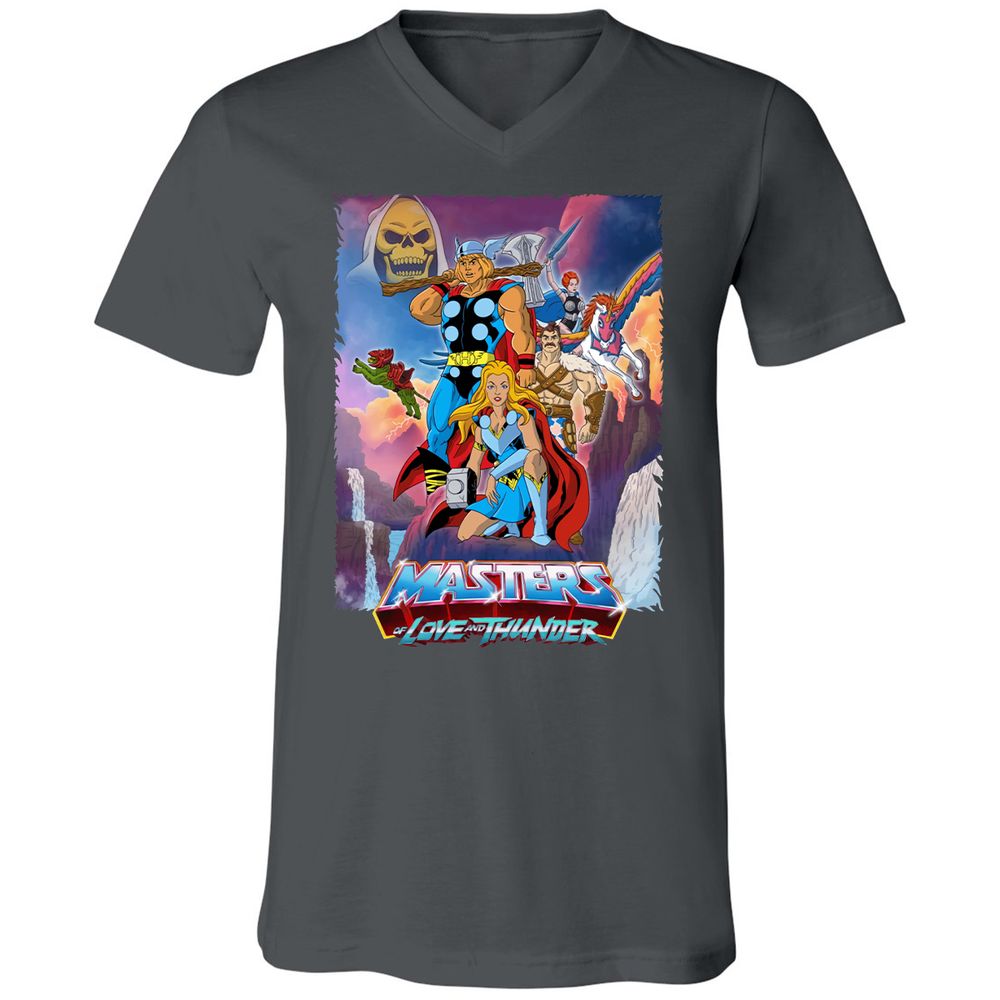 Unisex V-Neck T-Shirt - XEB6EWRZ - Asphalt - 12