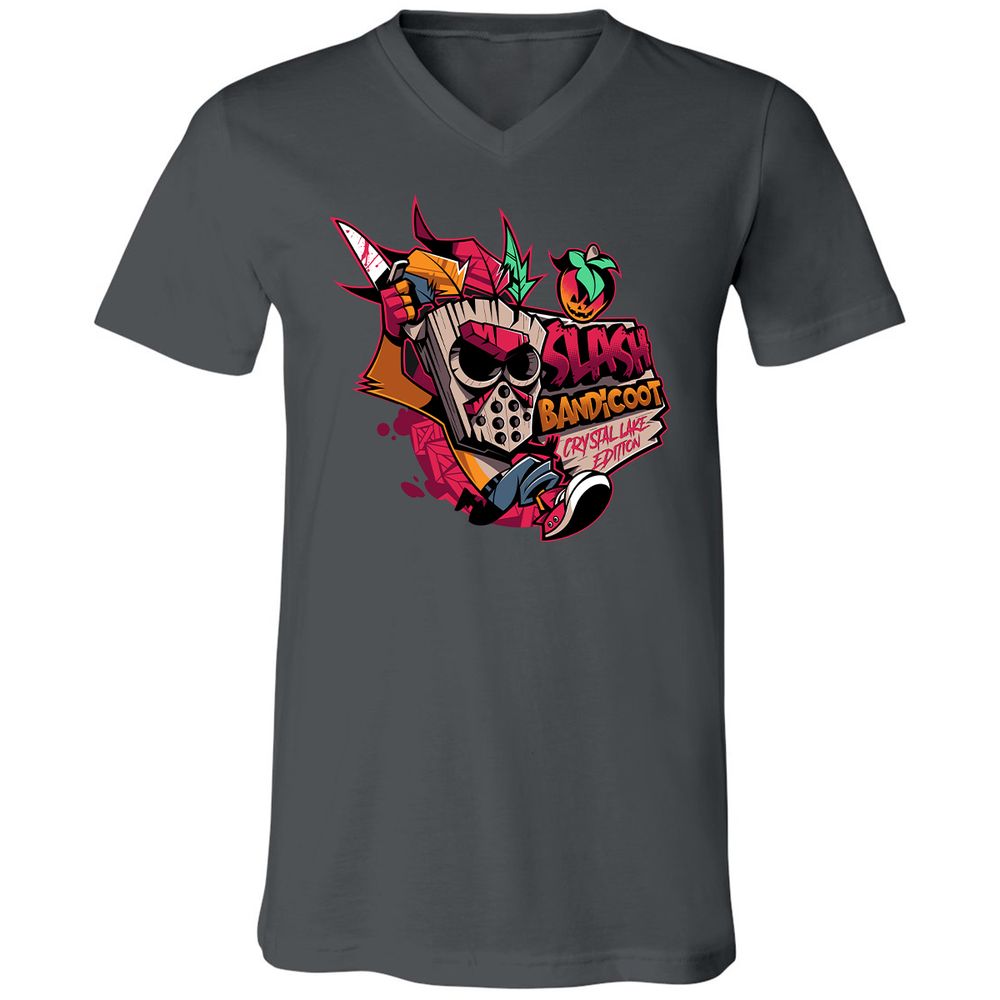 Unisex V-Neck T-Shirt - 9KWYY1KK - Asphalt - 12