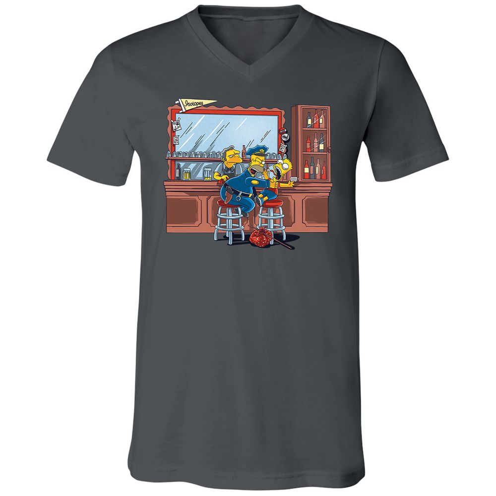 Unisex V-Neck T-Shirt - G68N91D2 - Asphalt - 12