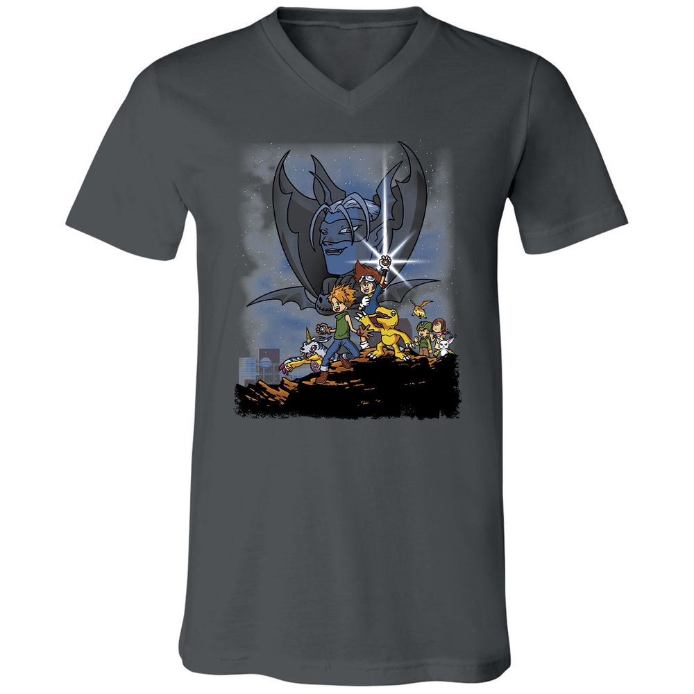Unisex V-Neck T-Shirt - TCMMZNG4 - Asphalt - 12