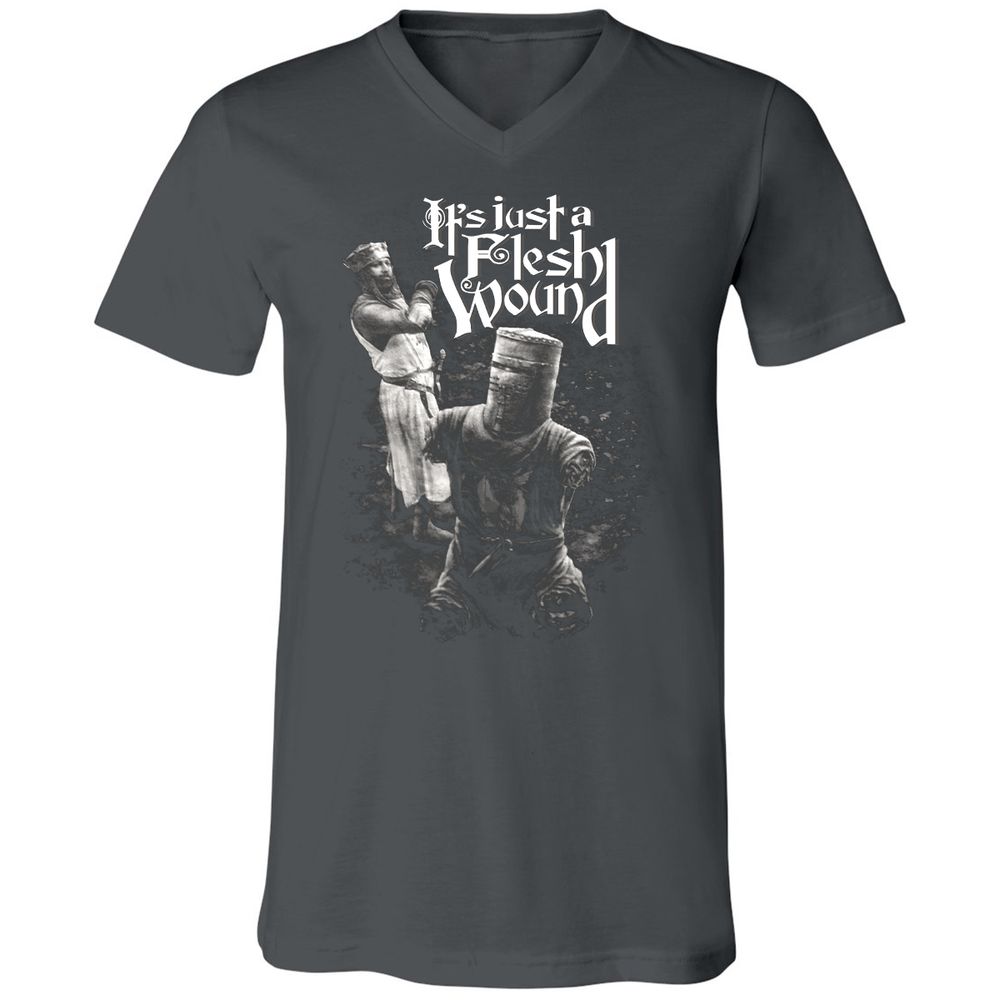 Unisex V-Neck T-Shirt - 3RX4WKVB - Asphalt - 12