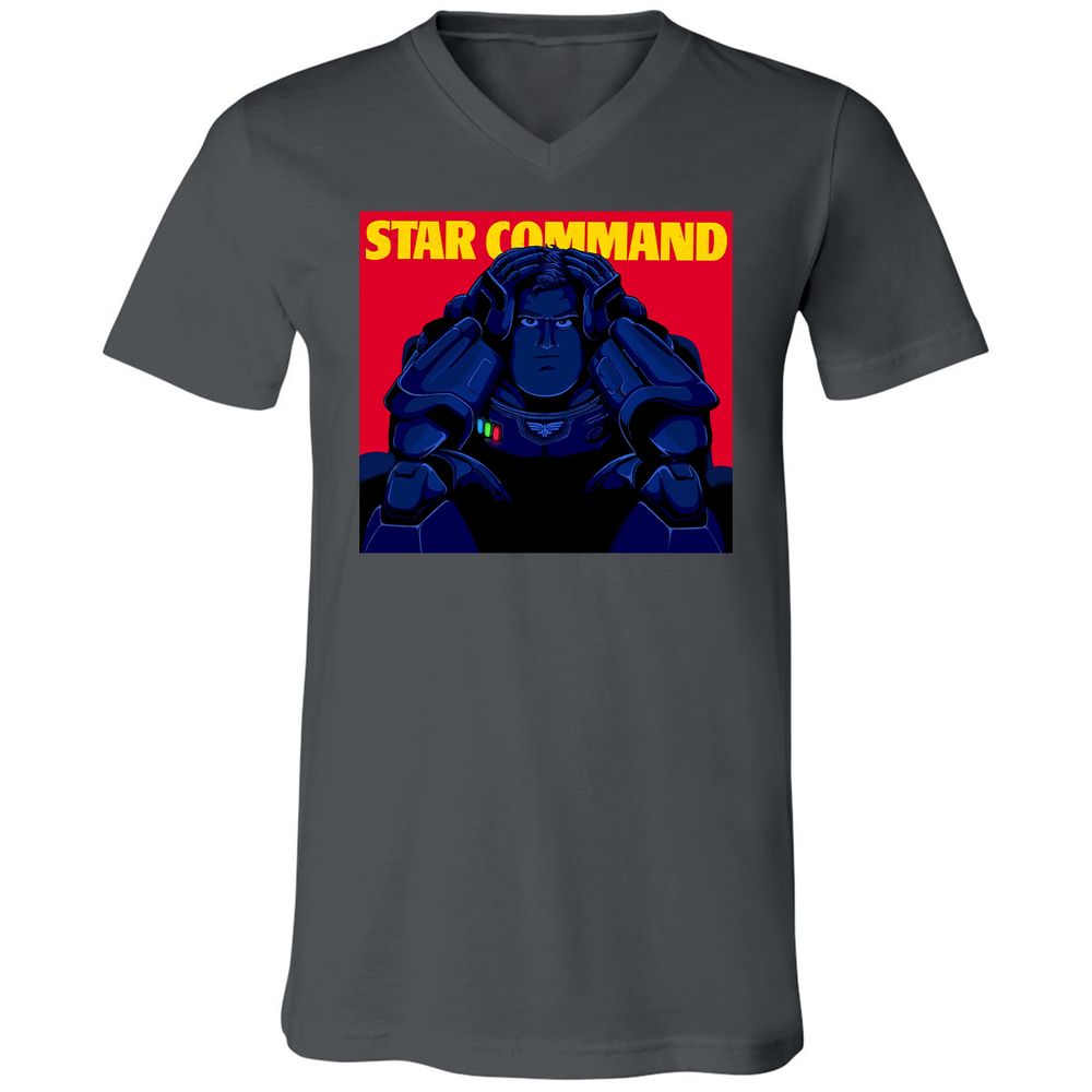 Unisex V-Neck T-Shirt - L4BCG3JN - Asphalt - 12