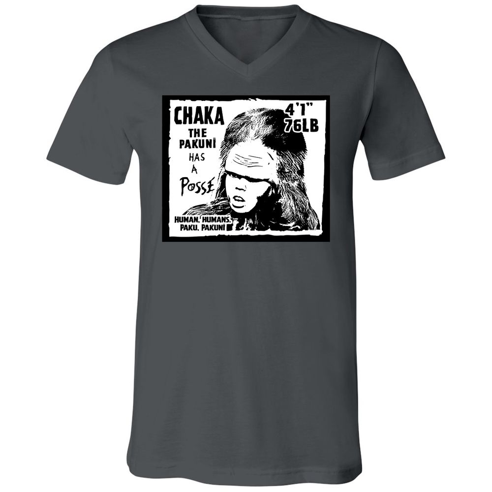 Unisex V-Neck T-Shirt - HWTV1J9A - Asphalt - 12