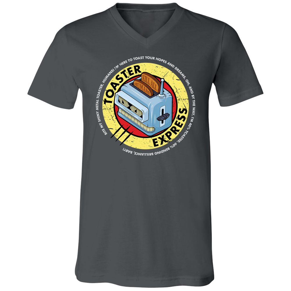 Unisex V-Neck T-Shirt - 9W6R79E7 - Asphalt - 12