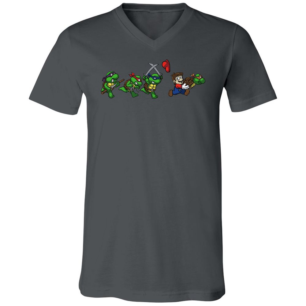 Unisex V-Neck T-Shirt - ELFBWU2L - Asphalt - 12