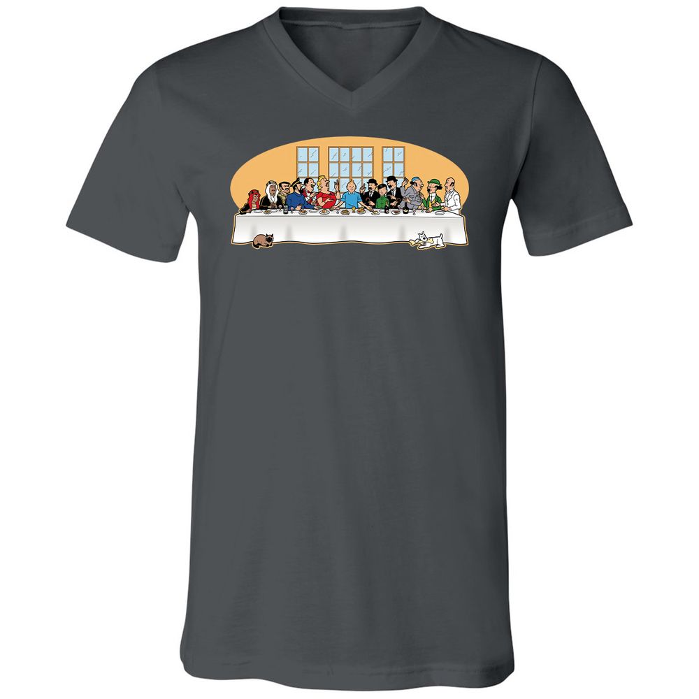 Unisex V-Neck T-Shirt - MR4HGLE6 - Asphalt - 12
