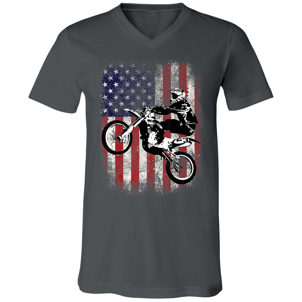 Unisex V-Neck T-Shirt - 7EDSG3VG - Asphalt - 12