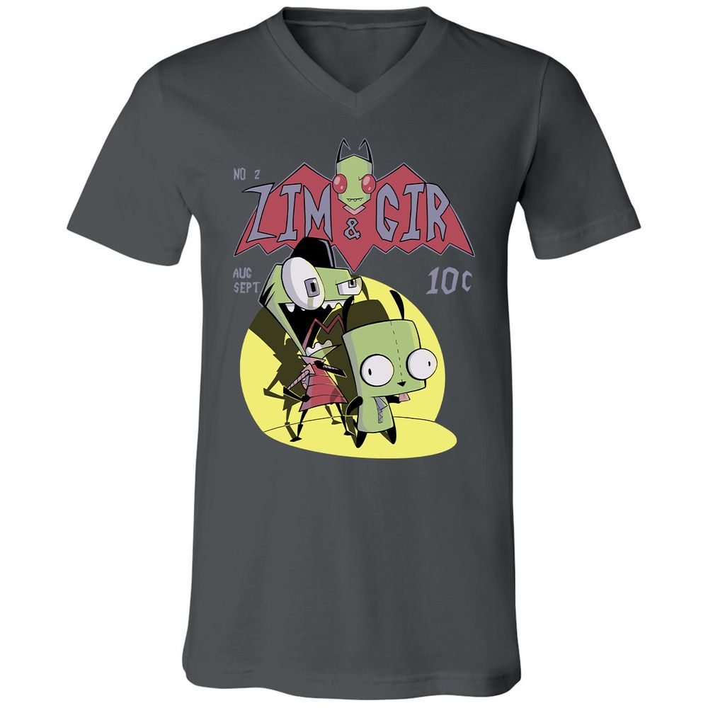 Unisex V-Neck T-Shirt - 9CESSR8T - Asphalt - 12