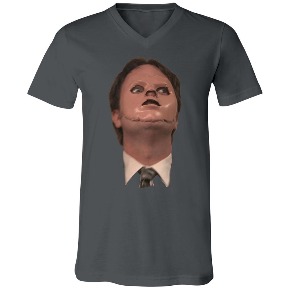 Unisex V-Neck T-Shirt - 35EXWUGY - Asphalt - 12