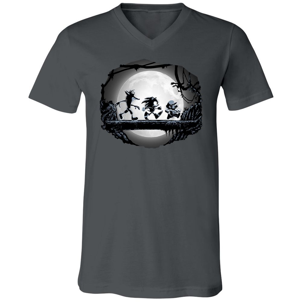 Unisex V-Neck T-Shirt - UA6Z4VUN - Asphalt - 12