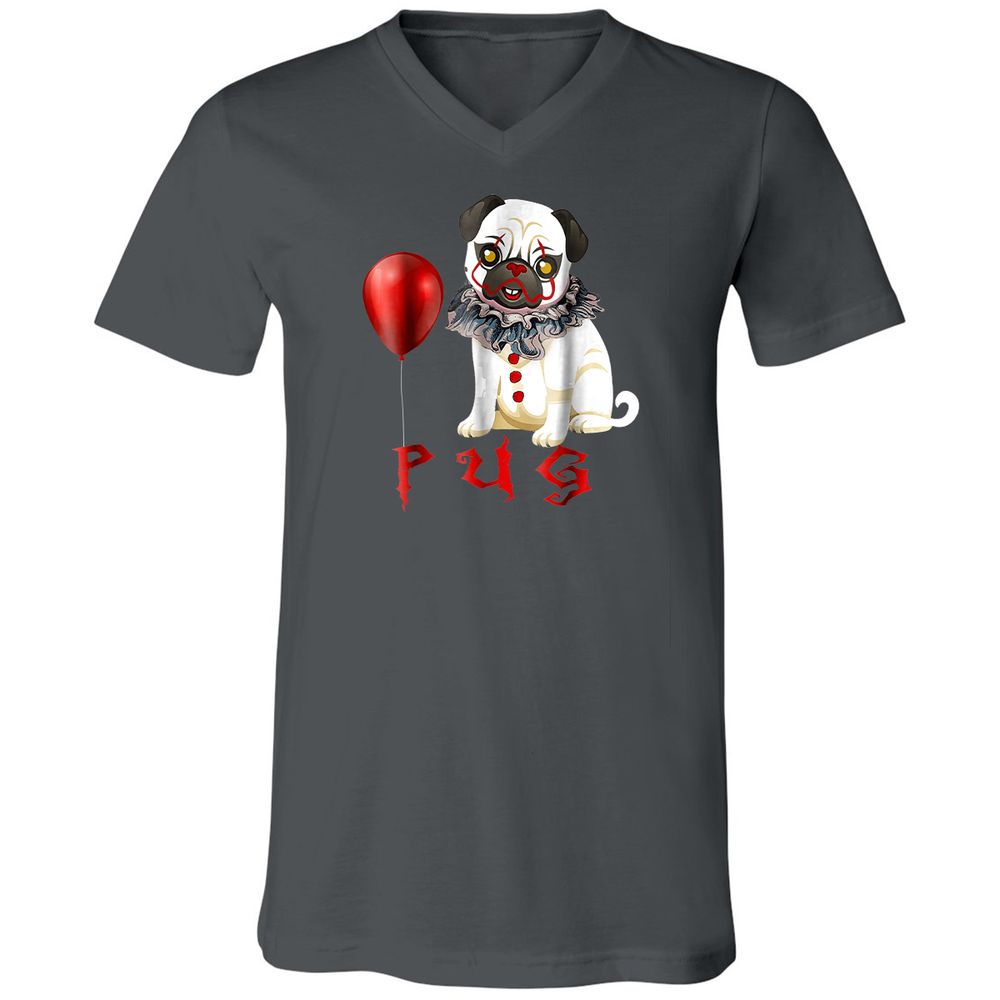 Unisex V-Neck T-Shirt - VYES7U3W - Asphalt - 12