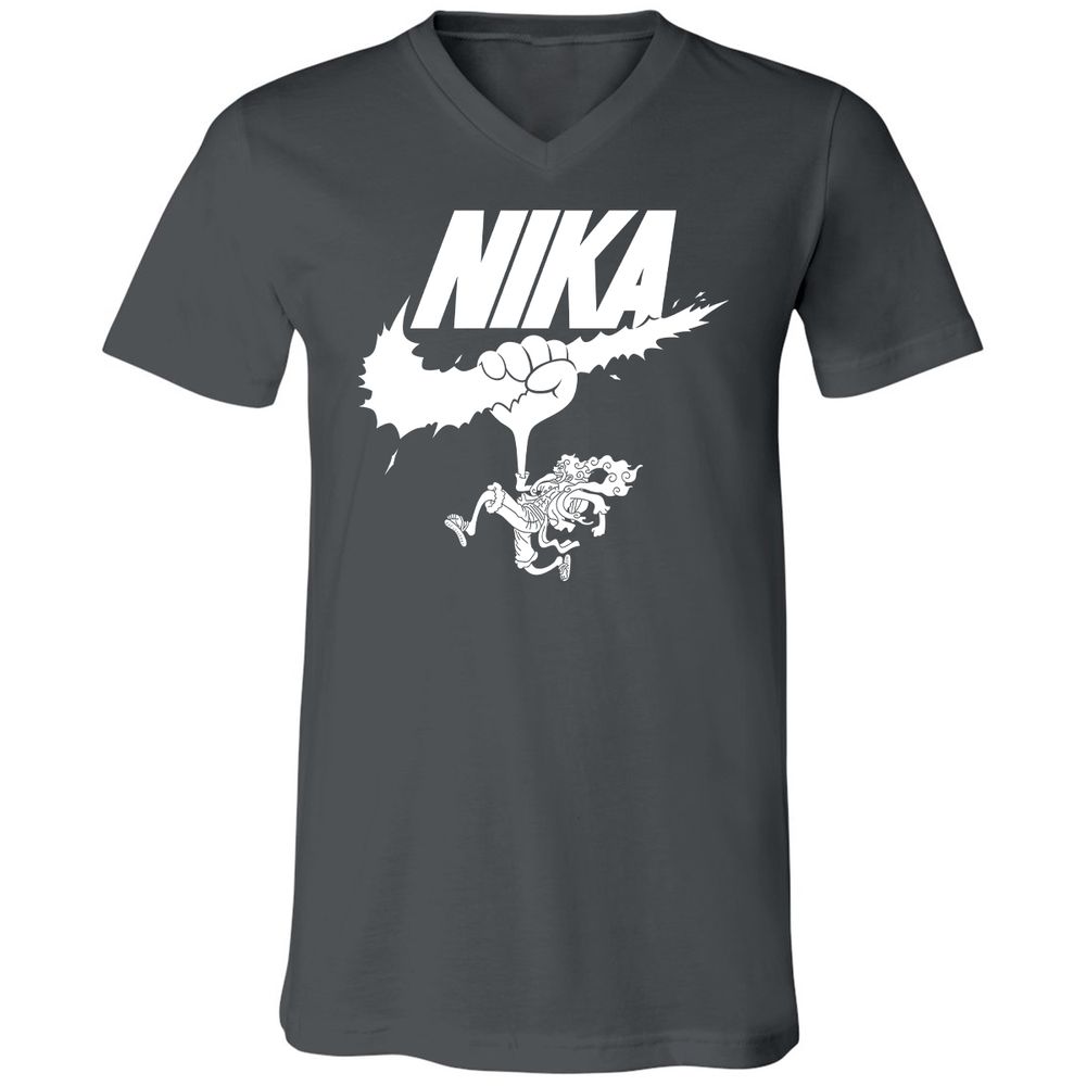 Unisex V-Neck T-Shirt - 8J69X42U - Asphalt - 12