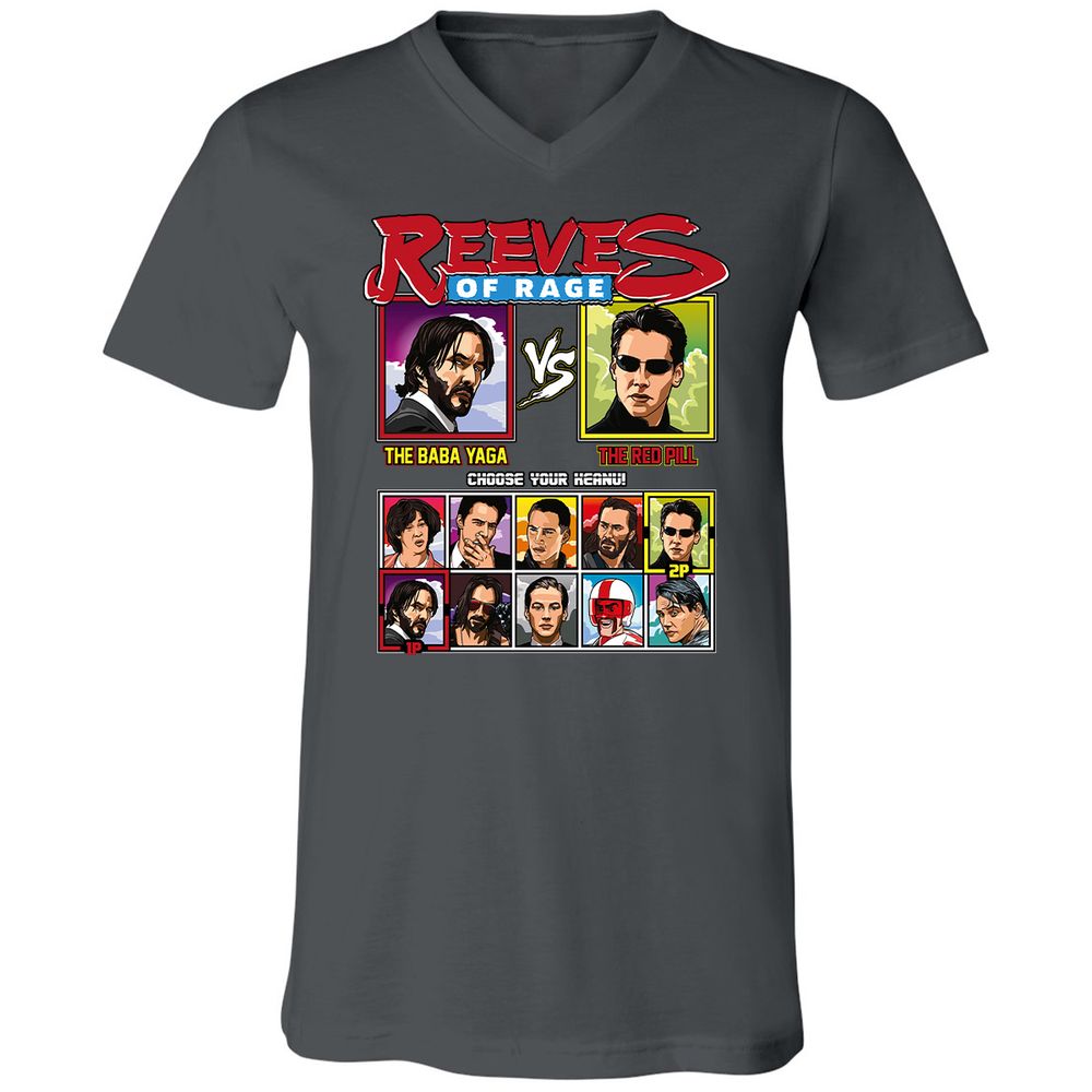 Unisex V-Neck T-Shirt - 579ZYE6U - Asphalt - 12