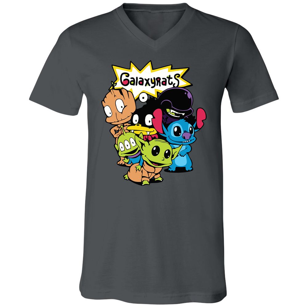 Unisex V-Neck T-Shirt - 89A7M179 - Asphalt - 12