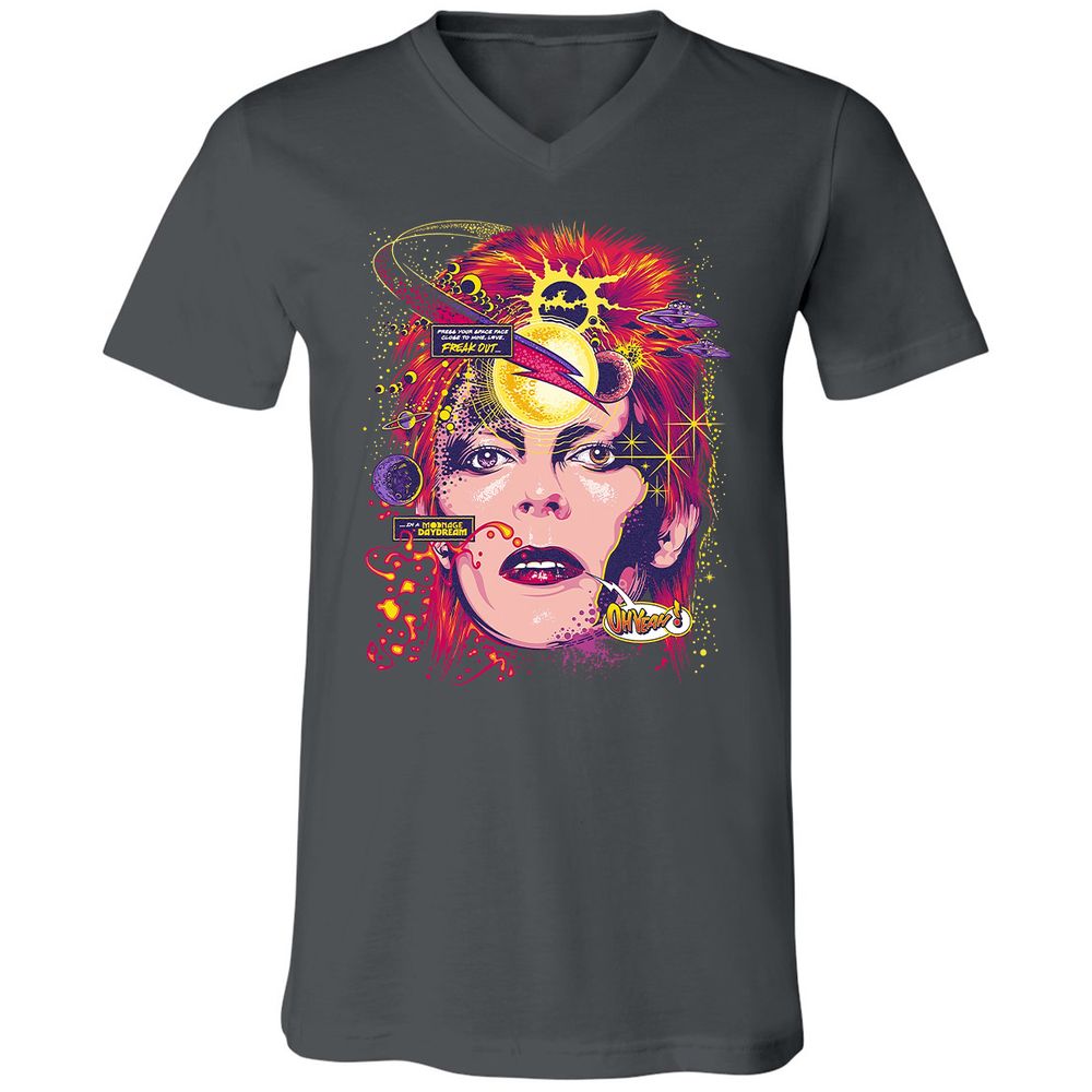 Unisex V-Neck T-Shirt - GLHNL2MK - Asphalt - 12