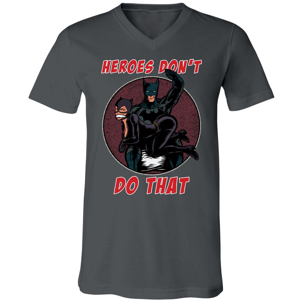 Unisex V-Neck T-Shirt - 69MNRHJ6 - Asphalt - 12