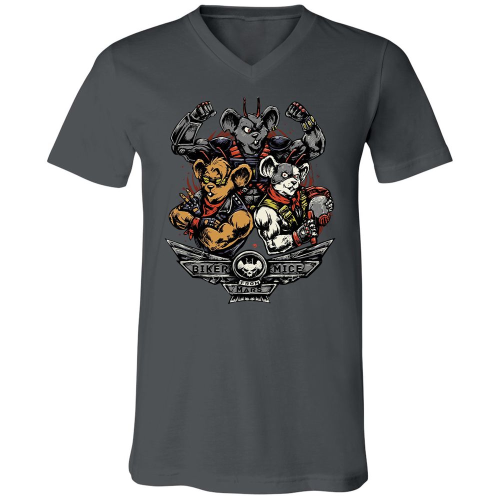 Unisex V-Neck T-Shirt - Z51R8RRB - Asphalt - 12