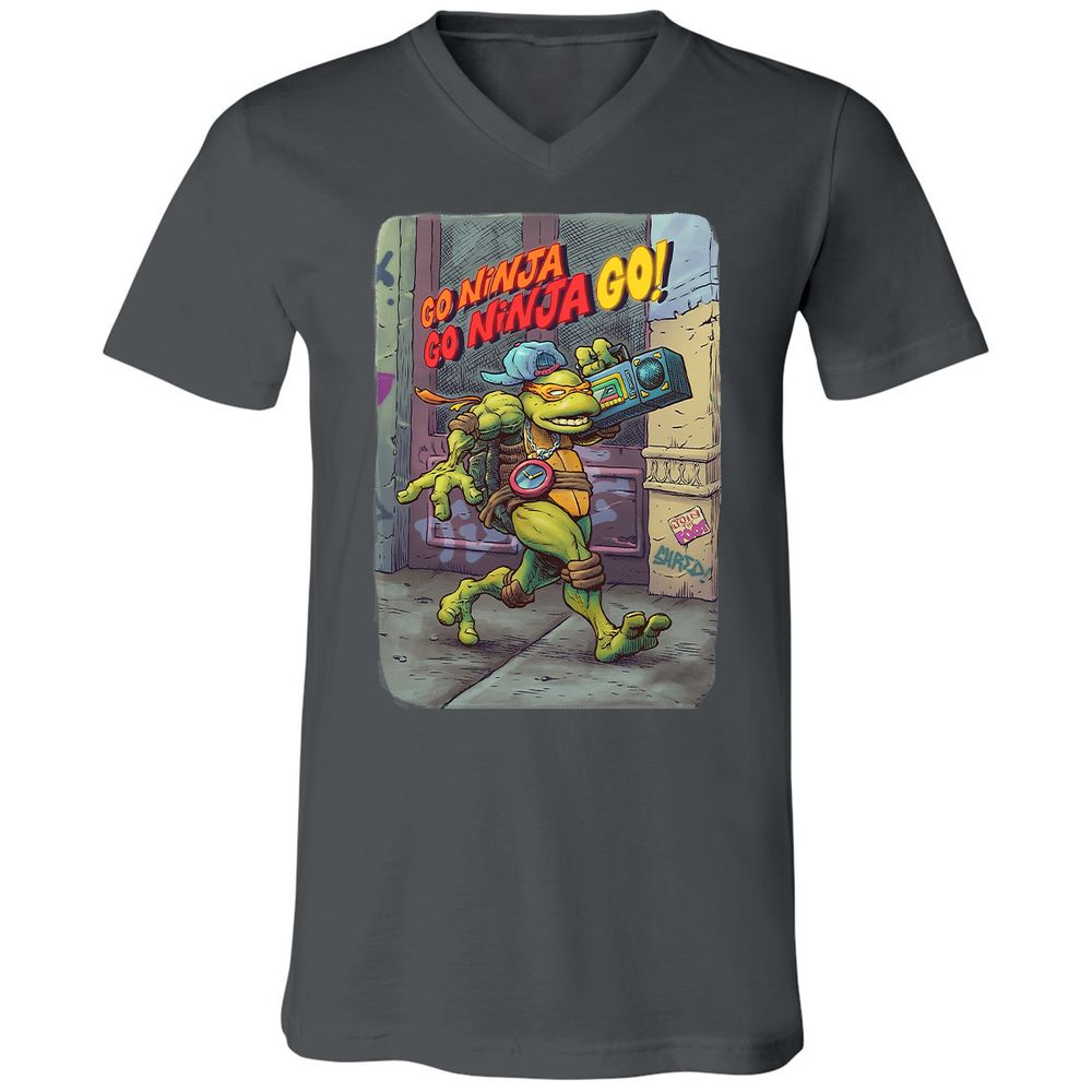 Unisex V-Neck T-Shirt - 3WZ7M4JQ - Asphalt - 12