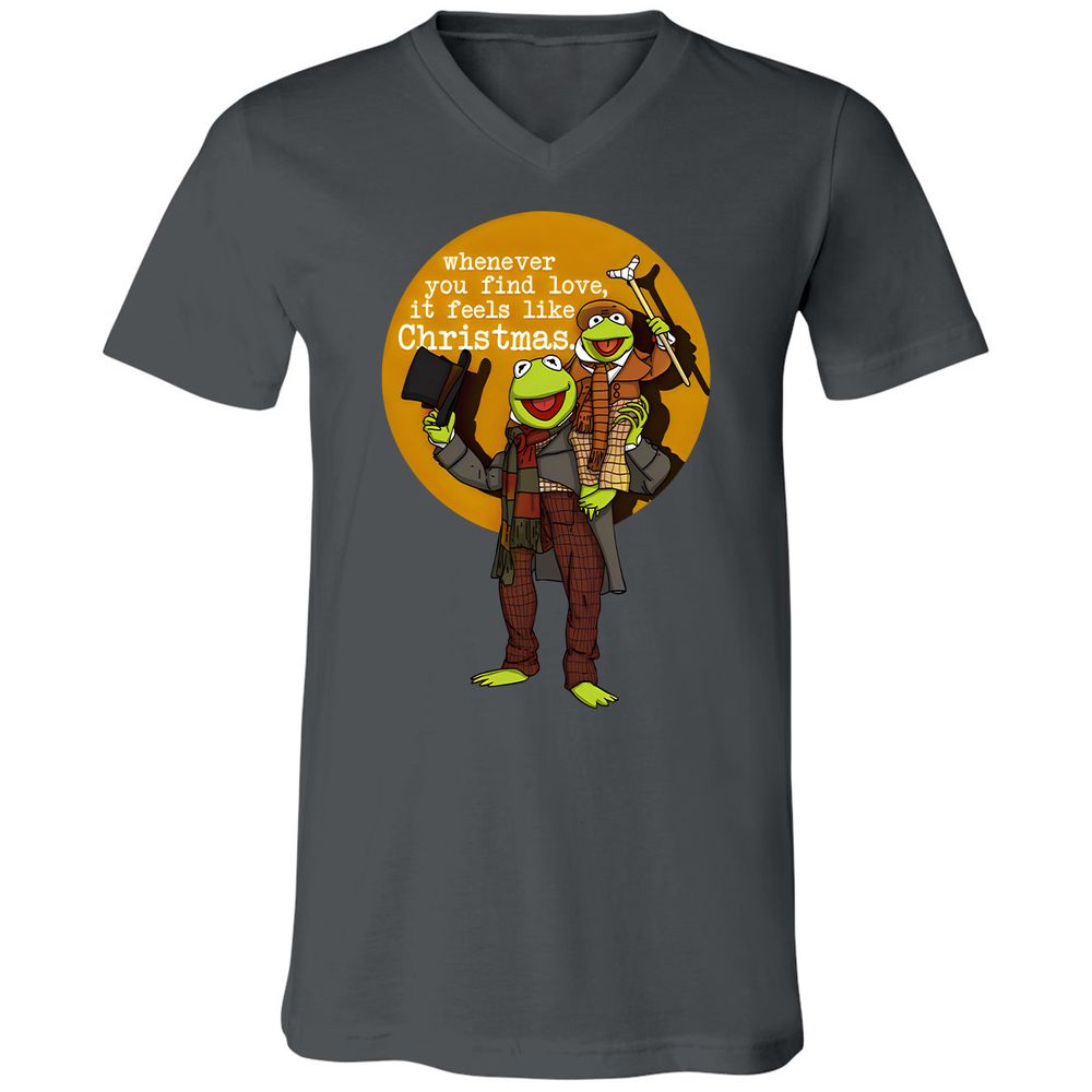 Unisex V-Neck T-Shirt - 77D87D5C - Asphalt - 12