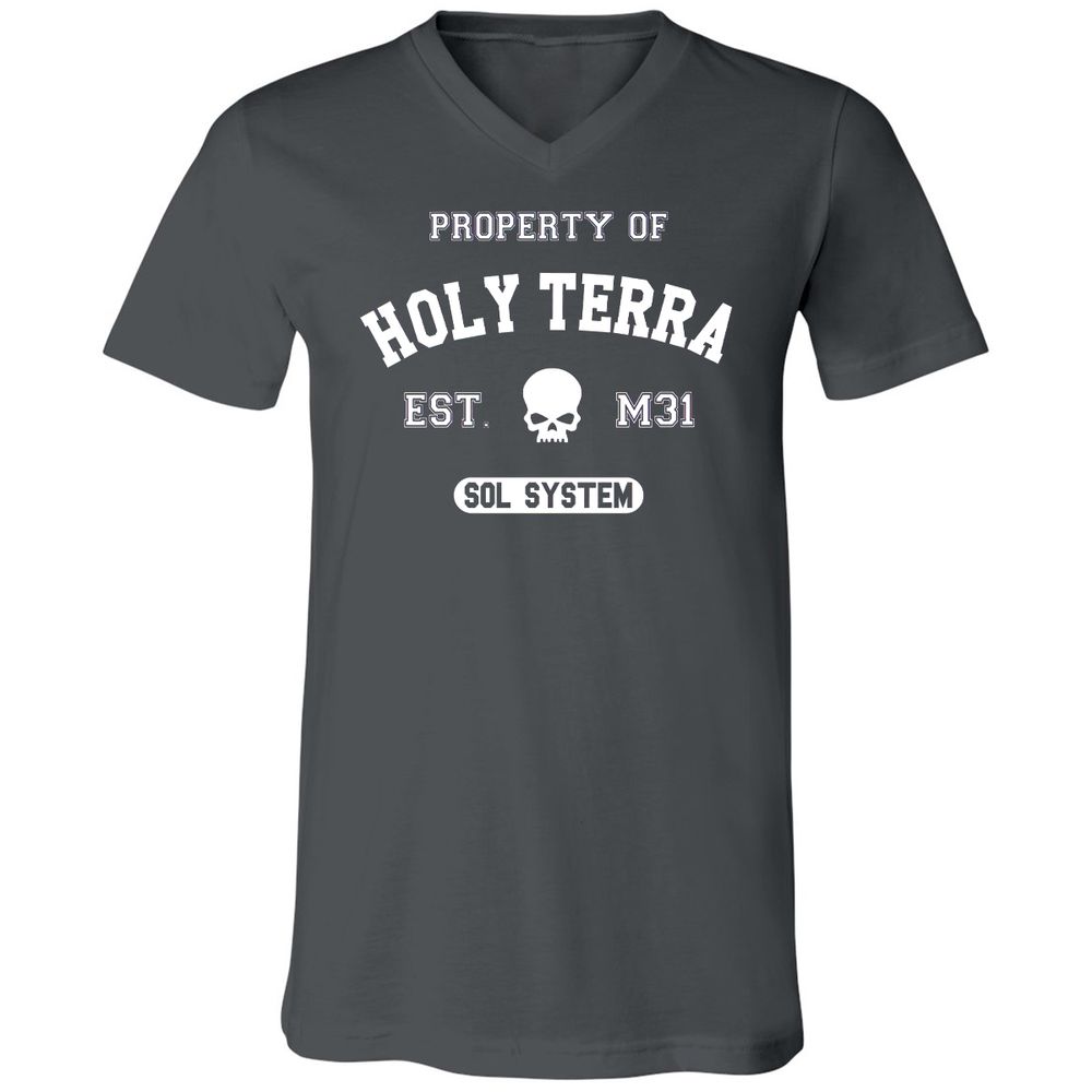 Unisex V-Neck T-Shirt - 9V971W3H - Asphalt - 12