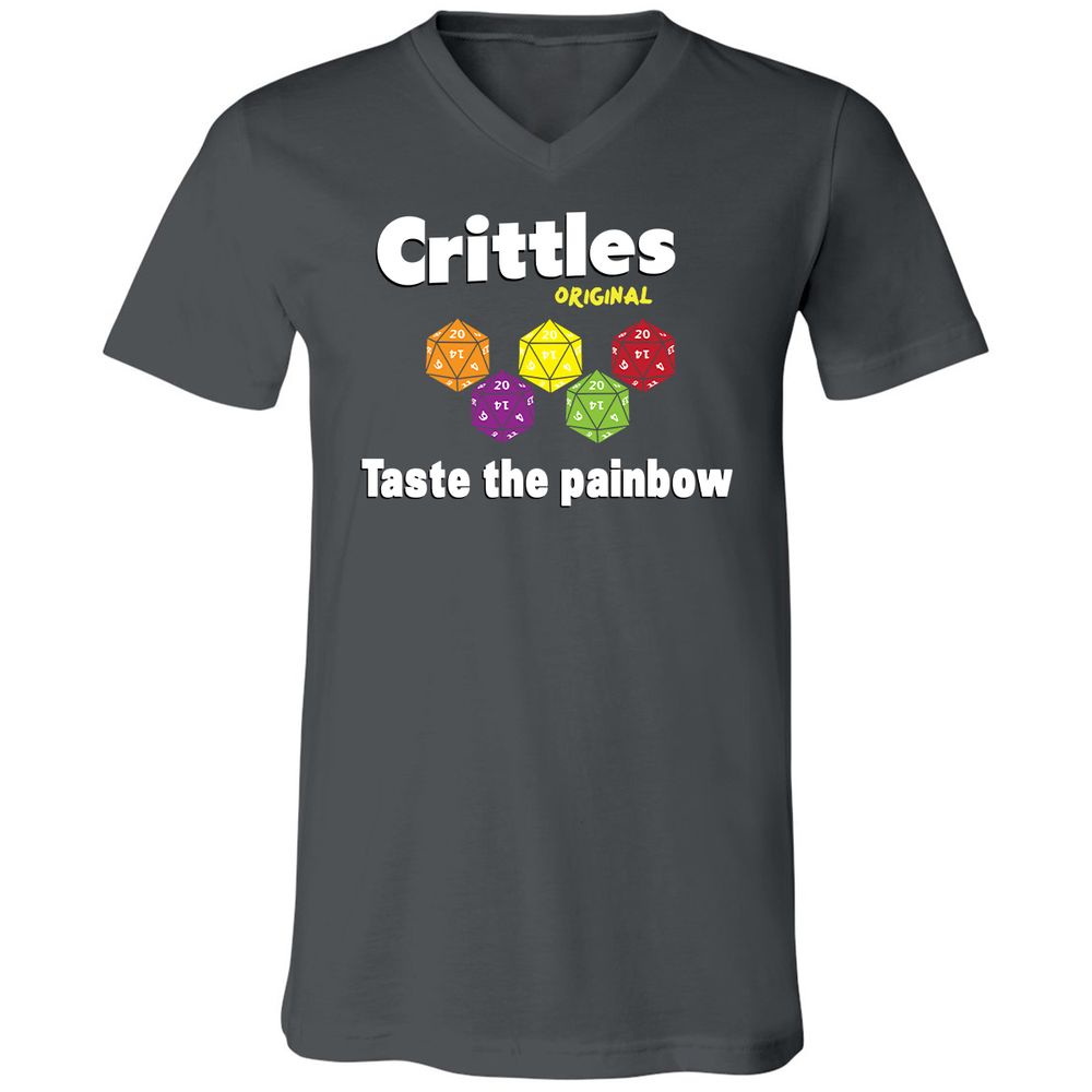 Unisex V-Neck T-Shirt - QLMXVGJ2 - Asphalt - 12