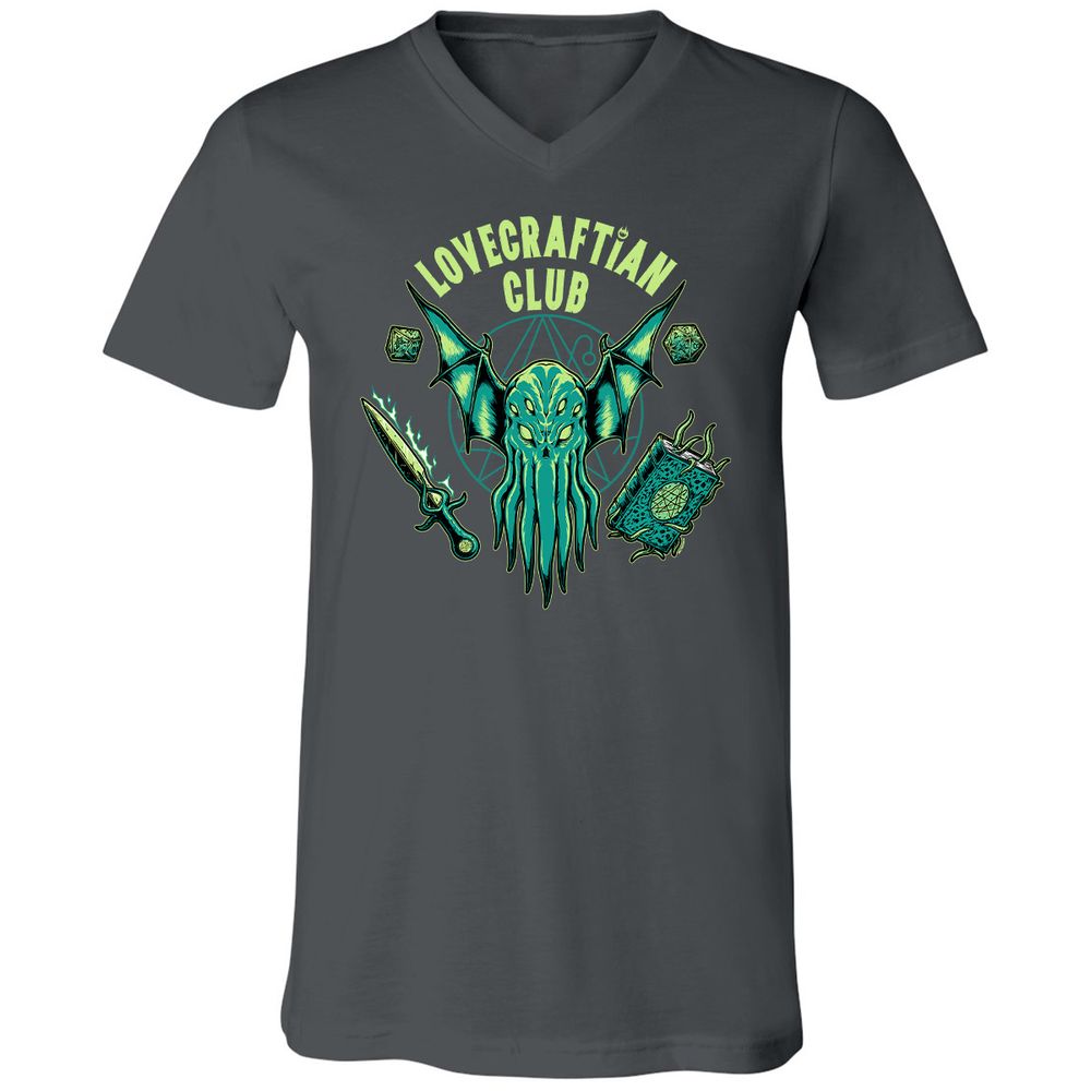 Unisex V-Neck T-Shirt - T4U2NFB5 - Asphalt - 12