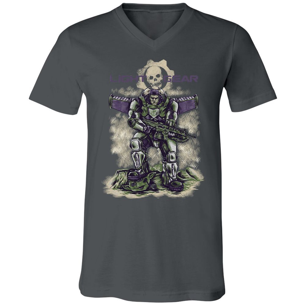 Unisex V-Neck T-Shirt - 2KU8NQF8 - Asphalt - 12