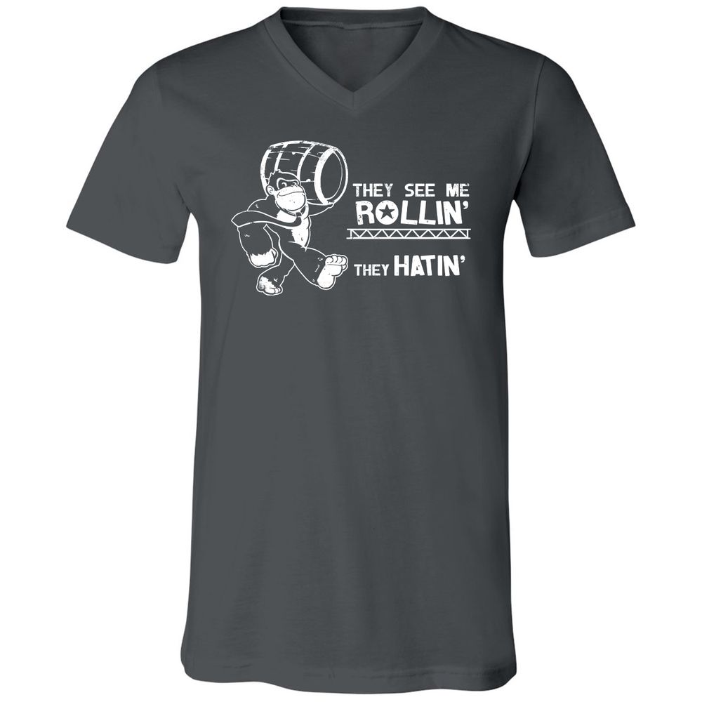 Unisex V-Neck T-Shirt - 9G341W7T - Asphalt - 12