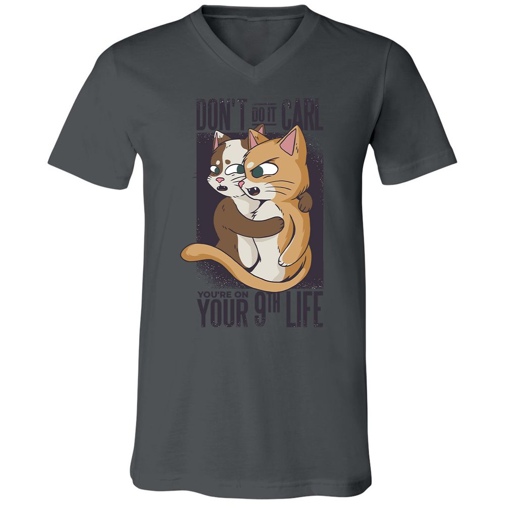 Unisex V-Neck T-Shirt - 3AKDQA6D - Asphalt - 12