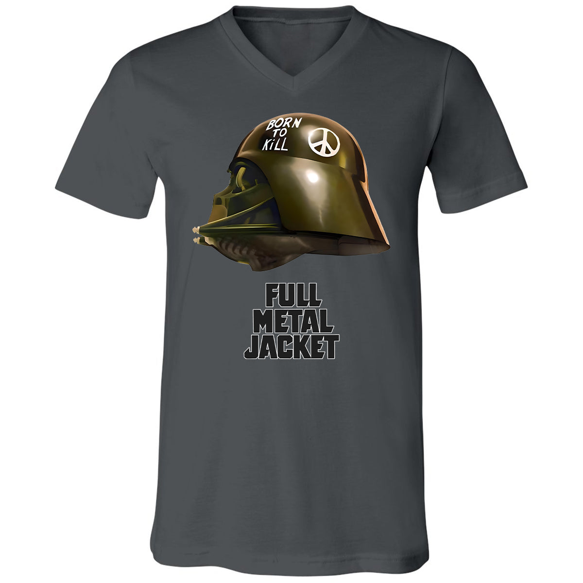 Unisex V-Neck T-Shirt - N4MSLJQB - Asphalt - 12