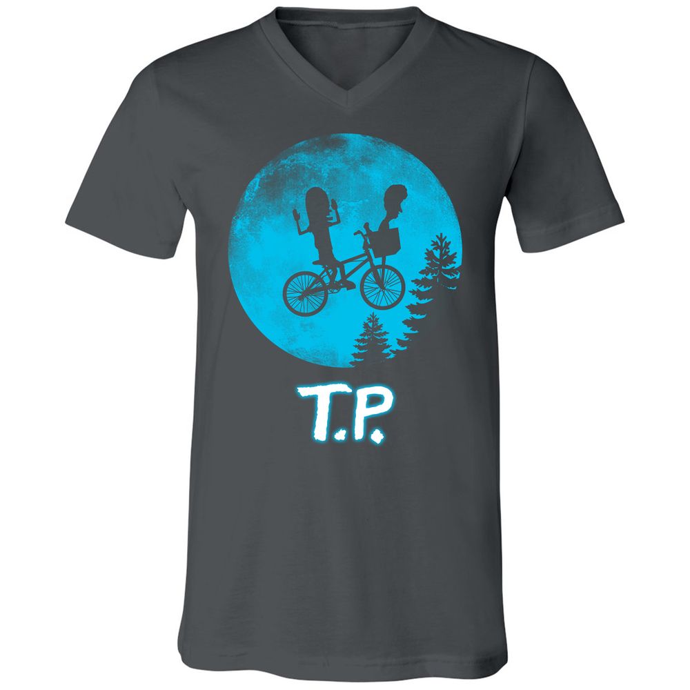 Unisex V-Neck T-Shirt - L9NZK168 - Asphalt - 12