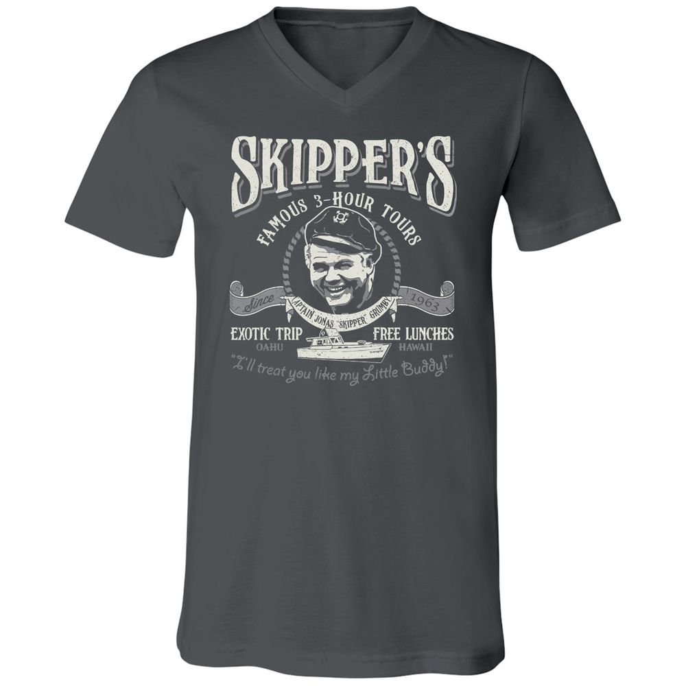 Unisex V-Neck T-Shirt - J5RN1BFE - Asphalt - 12