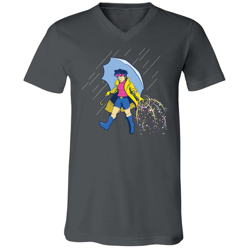 Unisex V-Neck T-Shirt - HVUMPR8G - Asphalt - 12