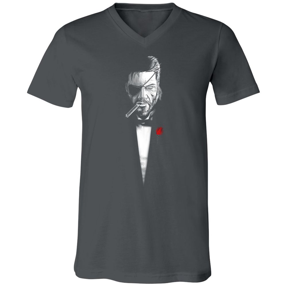 Unisex V-Neck T-Shirt - YM87UFVR - Asphalt - 12
