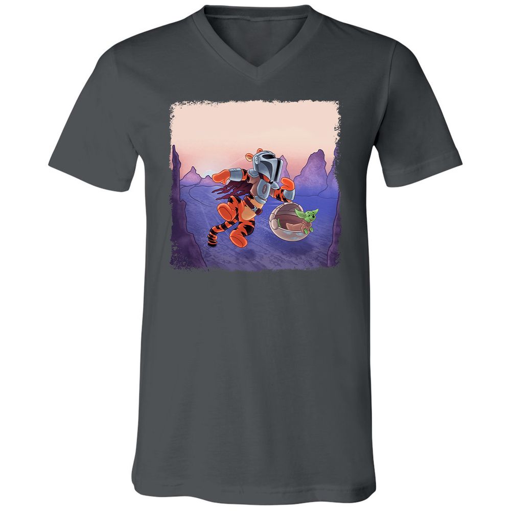 Unisex V-Neck T-Shirt - 38JYX5VU - Asphalt - 12